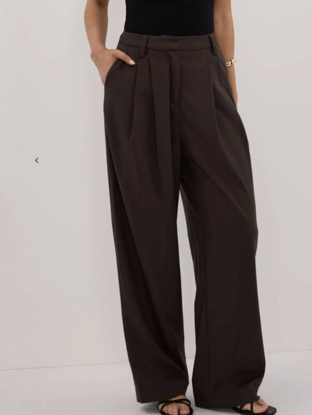 DISSH Eden Tailored Pants NEW Womens size US 6 / EU 38 Bitter chocolate Wide Leg